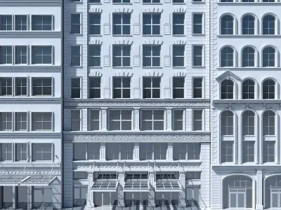Commercial Building Facade 14 3D model