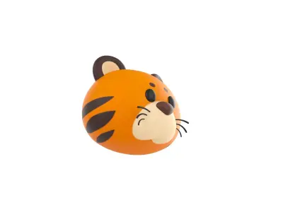 Prop157 Tiger Head 3D model