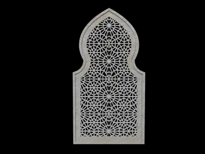  Church window and door 3D model