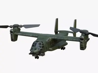 Close Air Support CAS Aircraft Camouflage Low-poly 3D model