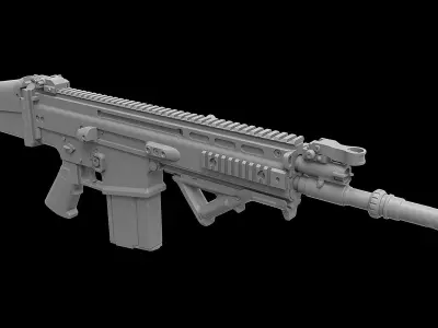 US SOCOM MK17 SCAR 3D model