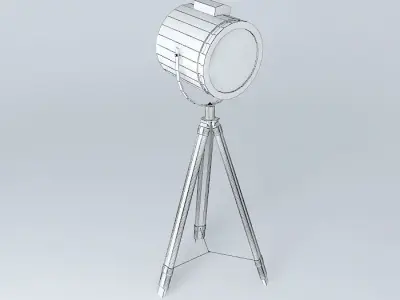 Mini Cannon Spotlight  lamp Free 3D model