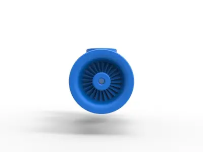 Jet engine 7 Scale 1 to 25 3D print model