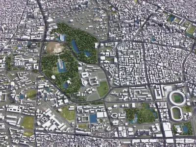 Dhaka Low-poly 3D model