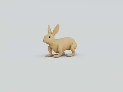 Lowpoly Rabbit Low-poly 3D model