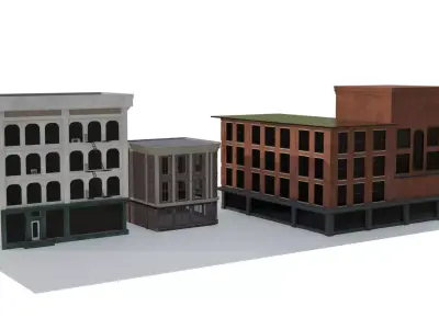 BASIC BUILDING PACK - APARTMENTS Free low-poly 3D model