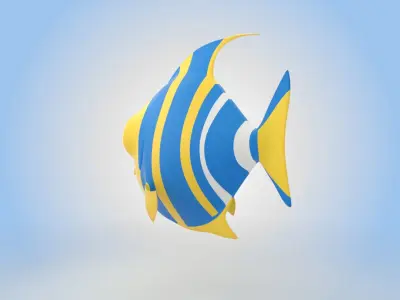 Angelfish fish 3D model