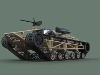 Tracked vehicle from movie GI Joe 3D model