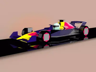 F1 Red Bull Low Poly Formula RedBull Redbull Game Lowpoly f1 Free low-poly 3D model