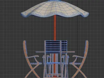 Umbrella Table 3D model