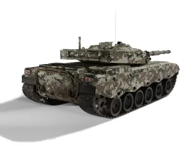 Type 96 TANK Low-poly 3D model