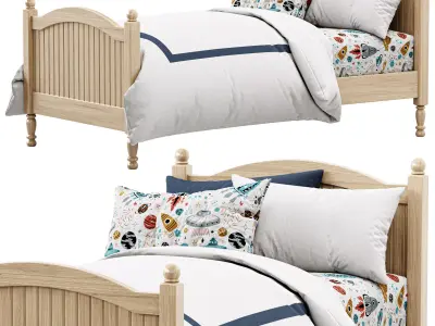 Catalina Square Bed 3D model