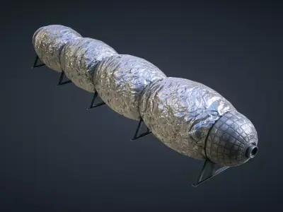 Mars KitBash - Tunel Low-poly 3D model