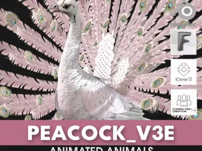 Peacock V3E 3D model
