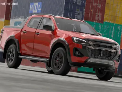 Red All-Terrain Pickup LHD 3D model