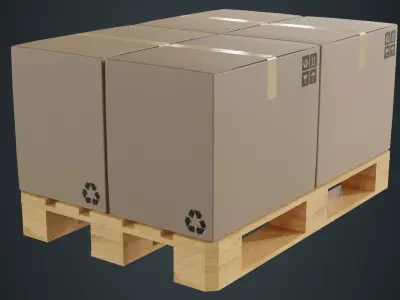 Pallet 2A Low-poly 3D model