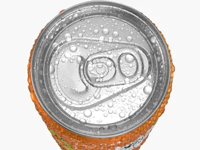 Slim Soda Can With Droplets 250ml 3D model