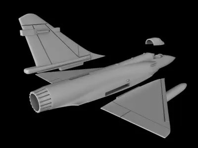 MIRAGE 2000 FIGHTER AIRCRAT SCALE 1-72 STL FILE 3D print model