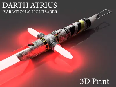 Darth Atrius Lightsaber - Var A - 3D printable 3D print model