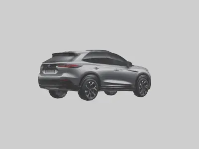 Highperformance Crossover SUV model Low-poly 3D model