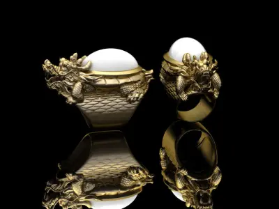 Dragon Ring3 Free 3D print model