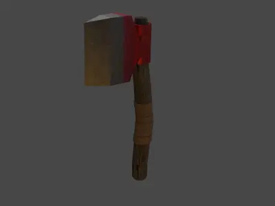 Fire axe - post-apocalypse Low-poly 3D model
