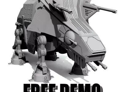 TRICER-AT-AT-OP - Free Demo parts Free 3D print model