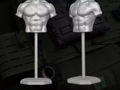 Body Armor Display 3D printable files for Action Figures 3D print model