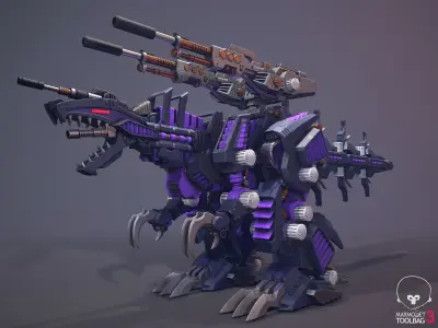 Zoid Genosaurer model 3D PBR  3D model