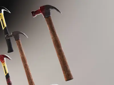 Hammer Weapon Collection Low-poly 3D model