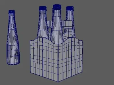 Beverage Branding Package No3 4Pack Low-poly 3D model