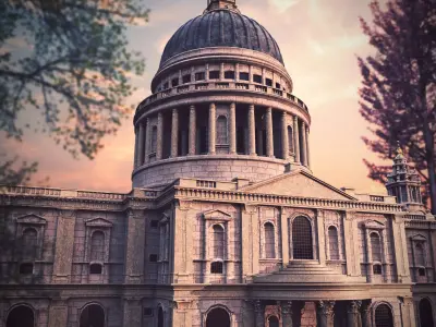 St Pauls Cathedral Low-poly 3D model