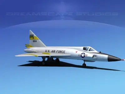 Convair F-102 Delta Dagger V02 USAF 3D model