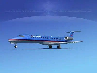 Embraer ERJ-145 British Midland 3D model