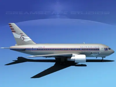 Boeing 767-100 Delta 75 3D model