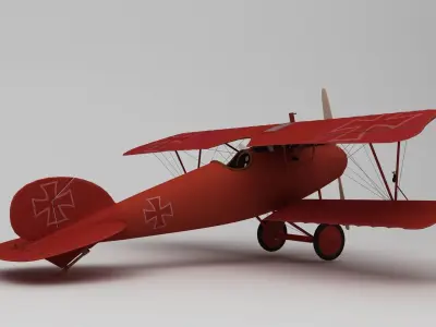 Albatros DVA Low-poly 3D model