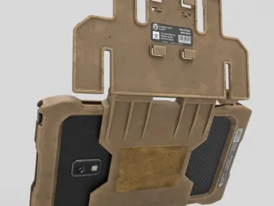 Tactical Tablet MOLLE BasePlate Low-poly 3D model