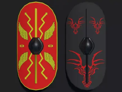 Scutum - Republican Low-poly 3D model