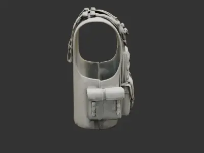Bulletproof Military Vest Low-poly 3D model