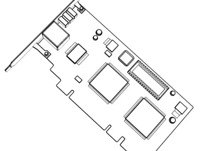 PC Network Card 3D model