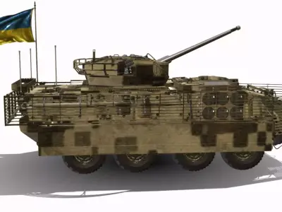 M1296 Infantry Carrier Vehicle Dragoon Low-poly 3D model