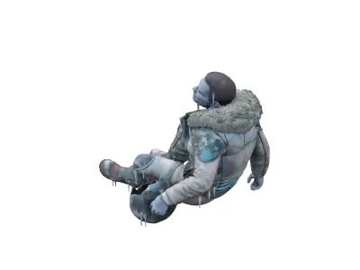 Scifi Science Officer hypothermia victim GLACIES 3D model
