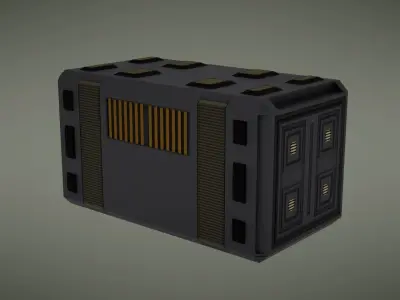 Container box Low-poly 3D model
