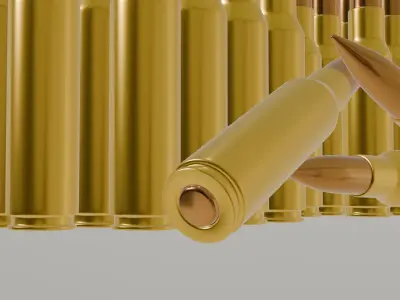 Bullets Pack Low-poly 3D model