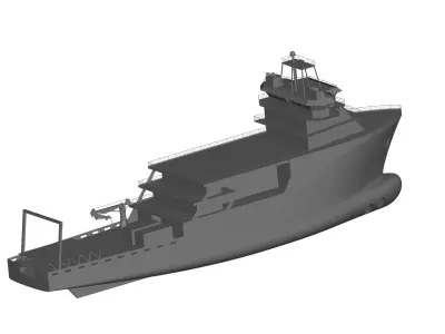 Submarine Deep Rescue Ship 3D model