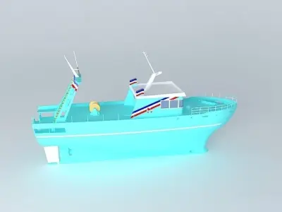 Trawler manufacturing Free 3D model