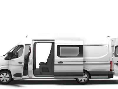 Renault Master L4H3 CrewCab Van HQ Interior 2024 3D model