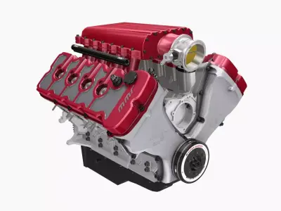 MMR Gen X 351X Billet Coyote engine Low-poly 3D model
