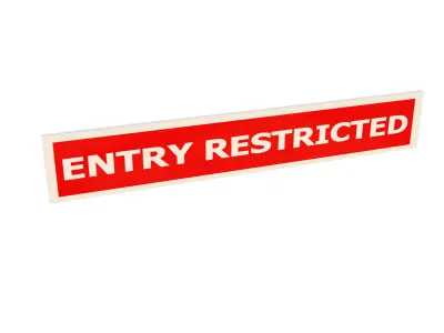 Entry Restricted Sign Low-poly 3D model