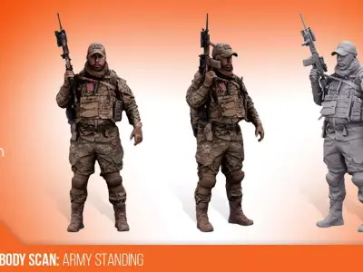 Cleaned 3D Body Scan Luis Donovan Standing 3D model